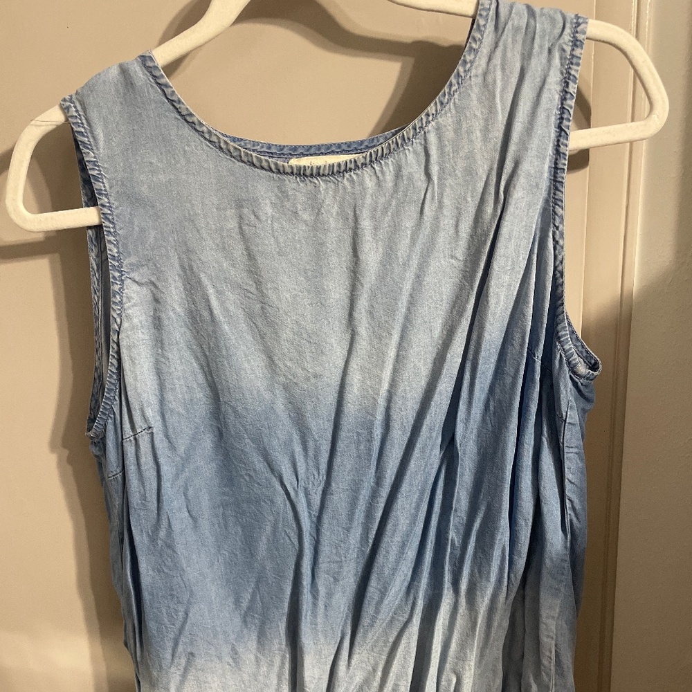 Altard State Criss-Cross Back Denim Tank